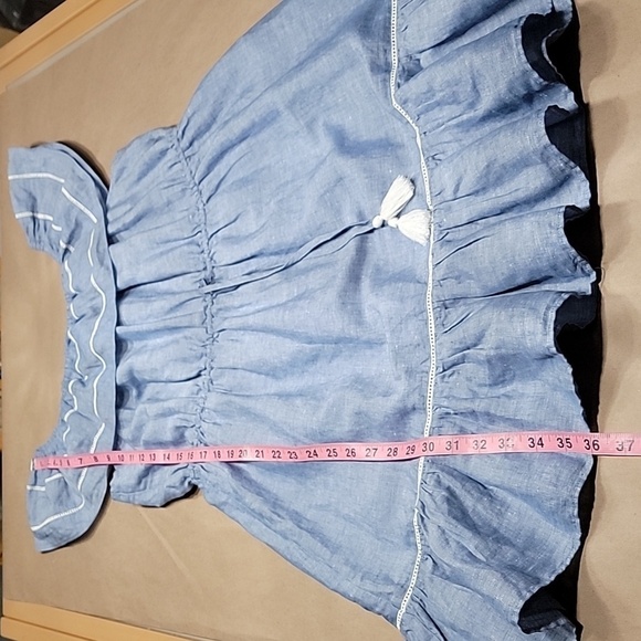 J Crew Size XL Linen Blend On or Off Shoulder Dress, Excellent Used Condition - Picture 9 of 14